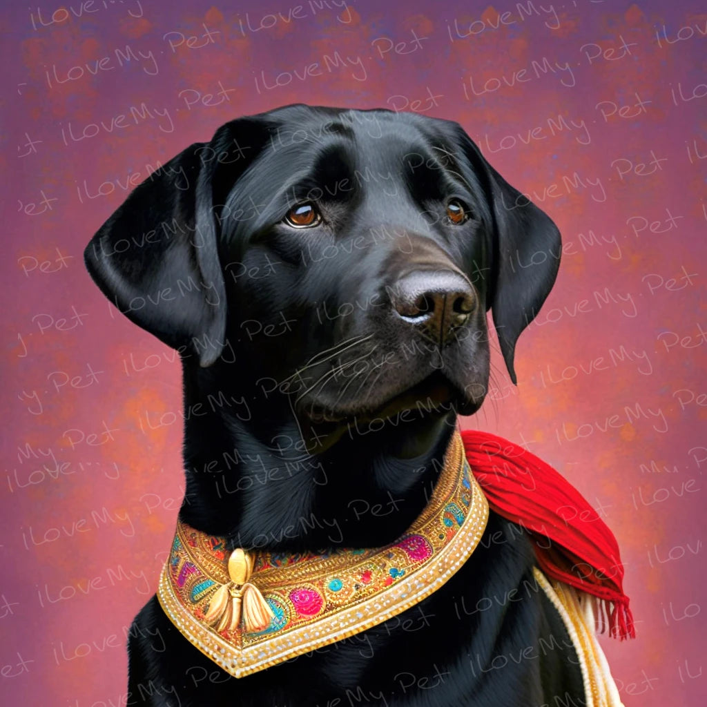 Resplendent Majesty Black Labrador Wall Art Poster-Art-Black Labrador, Dog Art, Home Decor, Labrador, Poster-1