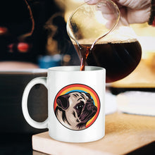 Load image into Gallery viewer, Retro Pug Love Coffee Mug-Mug-Dog Dad Gifts,Dog Memorial Gifts,Dog Mom Gifts,Mugs,Pug-2