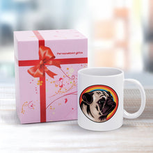 Load image into Gallery viewer, Retro Pug Love Coffee Mug-Mug-Dog Dad Gifts,Dog Memorial Gifts,Dog Mom Gifts,Mugs,Pug-7