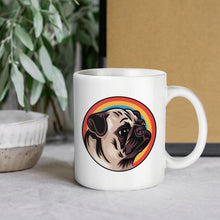 Load image into Gallery viewer, Retro Pug Love Coffee Mug-Mug-Dog Dad Gifts,Dog Memorial Gifts,Dog Mom Gifts,Mugs,Pug-8