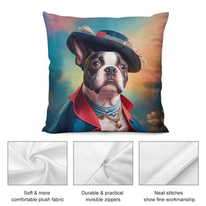 Revolutionary Ruff Boston Terrier Plush Pillow Case-Cushion Cover-Boston Terrier, Dog Dad Gifts, Dog Mom Gifts, Home Decor, Pillows-5