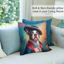 Load image into Gallery viewer, Revolutionary Ruff Boston Terrier Plush Pillow Case-Cushion Cover-Boston Terrier, Dog Dad Gifts, Dog Mom Gifts, Home Decor, Pillows-7