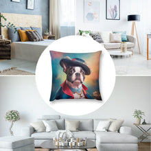 Load image into Gallery viewer, Revolutionary Ruff Boston Terrier Plush Pillow Case-Cushion Cover-Boston Terrier, Dog Dad Gifts, Dog Mom Gifts, Home Decor, Pillows-8