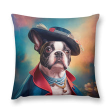 Load image into Gallery viewer, Revolutionary Ruff Boston Terrier Plush Pillow Case-Cushion Cover-Boston Terrier, Dog Dad Gifts, Dog Mom Gifts, Home Decor, Pillows-12 &quot;×12 &quot;-1