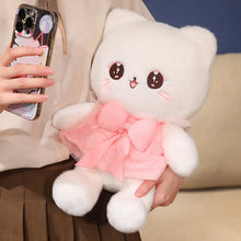 Load image into Gallery viewer, Ribbon Bow Dress White Cat Soft Plush Toys-4