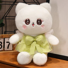 Load image into Gallery viewer, Ribbon Bow Dress White Cat Soft Plush Toys-Green Skirt-60cm-11