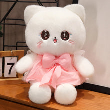 Load image into Gallery viewer, Ribbon Bow Dress White Cat Soft Plush Toys-Pink Skirt-60cm-10