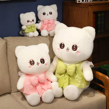 Load image into Gallery viewer, Ribbon Bow Dress White Cat Soft Plush Toys-1