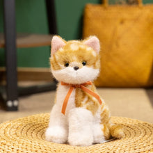 Load image into Gallery viewer, Ribbon Bow Orange Striped Tabby Cat Stuffed Animal Plush Toys - Realistic-Cats-Stuffed Animal-2
