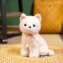 Load image into Gallery viewer, Ribbon Bow White Cat Stuffed Animal Plush Toys - Realistic-Cats-Stuffed Animal-4