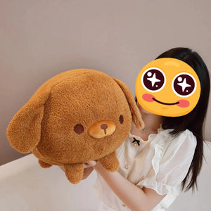 Rolly Polly Chocolate Labrador Plush Toy and Cushion Pillow-Stuffed Animals-Golden Retriever, Home Decor, Stuffed Animal-1