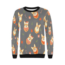Load image into Gallery viewer, Rolly Polly Christmas Corgis Women&#39;s Sweatshirt-12
