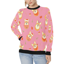 Load image into Gallery viewer, Rolly Polly Christmas Corgis Women&#39;s Sweatshirt-LightPink-XS-2
