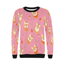 Load image into Gallery viewer, Rolly Polly Christmas Corgis Women&#39;s Sweatshirt-4