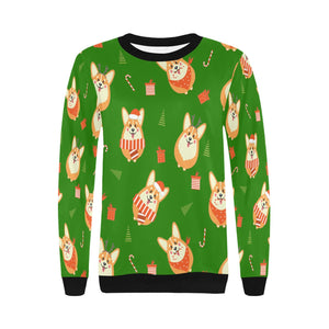 Rolly Polly Christmas Corgis Women's Sweatshirt-7
