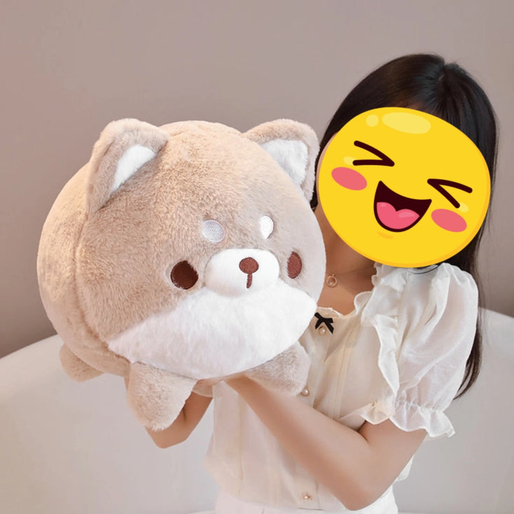Rolly Polly Shiba Inu Plush Toy and Cushion Pillow-Stuffed Animals-Home Decor, Shiba Inu, Stuffed Animal-1