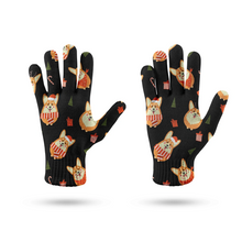 Load image into Gallery viewer, Rolly Polly Xmas Corgis Touch Screen Gloves - 4 Colors-Accessories-Accessories, Christmas, Corgi, Dog Dad Gifts, Dog Mom Gifts, Gloves-9