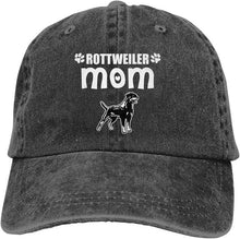 Load image into Gallery viewer, Image of a Rottweiler baseball cap in Rottweiler mom design