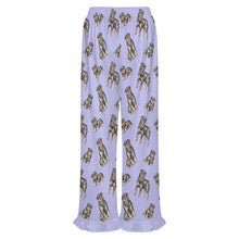 Load image into Gallery viewer, Rottweiler Pajama Pants for Women - Ruffle Hem Design - Watercolor Elegance Rottweilers-Pajamas-Apparel,Dog Mom Gifts,Pajamas,Rottweiler-6