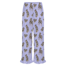 Load image into Gallery viewer, Rottweiler Pajama Pants for Women - Ruffle Hem Design - Watercolor Elegance Rottweilers-Pajamas-Apparel,Dog Mom Gifts,Pajamas,Rottweiler-8