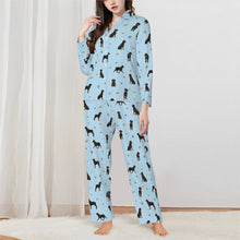 Load image into Gallery viewer, Rottweiler Pajamas for Women - XL Available - Yes I Love Rottweilers-Pajamas-Apparel,Dog Mom Gifts,Pajamas,Rottweiler-Blue-XS-3