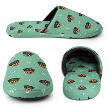 Load image into Gallery viewer, Rottweiler Slippers for Women - Happy Rottweiler Delight - Flannel-Slippers-16