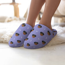 Load image into Gallery viewer, Rottweiler Slippers for Women - Happy Rottweiler Delight - Flannel-Slippers-22