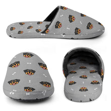 Load image into Gallery viewer, Rottweiler Slippers for Women - Happy Rottweiler Delight - Flannel-Slippers-25
