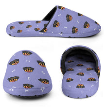 Load image into Gallery viewer, Rottweiler Slippers for Women - Happy Rottweiler Delight - Flannel-Slippers-26