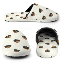 Load image into Gallery viewer, Rottweiler Slippers for Women - Happy Rottweiler Delight - Flannel-Slippers-2