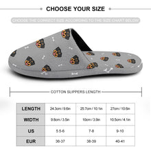 Load image into Gallery viewer, Rottweiler Slippers for Women - Happy Rottweiler Delight - Flannel-Slippers-5.5 - 6-Parisian Gray-24
