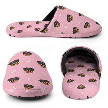 Load image into Gallery viewer, Rottweiler Slippers for Women - Happy Rottweiler Delight - Flannel-Slippers-6