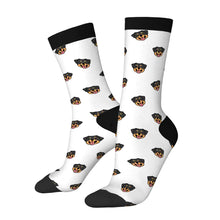 Load image into Gallery viewer, Rottweiler Socks - Happy Rottweiler Delight-Wear Accessories-White-3 Black-One Size-21
