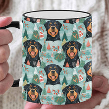 Load image into Gallery viewer, Rottweiler's Winter Wonderland Christmas Coffee Mug-White1-ONE SIZE-1