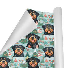 Load image into Gallery viewer, Rottweiler's Winter Wonderland Christmas Gift Wrapping Paper - 2 Rolls-Christmas Ornament-Christmas,Rottweiler,Wrapping Paper-2