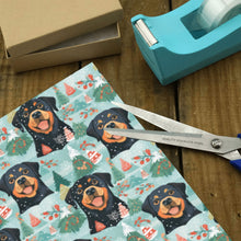 Load image into Gallery viewer, Rottweiler's Winter Wonderland Christmas Gift Wrapping Paper - 2 Rolls-Christmas Ornament-Christmas,Rottweiler,Wrapping Paper-5