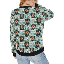 Load image into Gallery viewer, Rottweiler&#39;s Winter Wonderland Christmas Sweatshirt for Women-Apparel-Apparel, Christmas, Dog Mom Gifts, Rottweiler, Sweatshirt-2