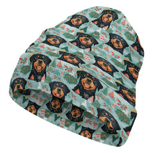 Load image into Gallery viewer, Rottweiler&#39;s Winter Wonderland Warm Christmas Beanie-Accessories-Accessories, Christmas, Dog Mom Gifts, Hats, Rottweiler-ONE SIZE-4