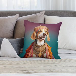 Royal Coronation Maharaja Beagle Plush Pillow Case-Cushion Cover-Beagle, Dog Dad Gifts, Dog Mom Gifts, Home Decor, Pillows-8