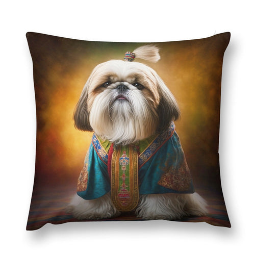 Royal Majesty Shih Tzu Plush Pillow Case-Cushion Cover-Dog Dad Gifts, Dog Mom Gifts, Home Decor, Pillows, Shih Tzu-2