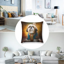 Load image into Gallery viewer, Royal Majesty Shih Tzu Plush Pillow Case-Cushion Cover-Dog Dad Gifts, Dog Mom Gifts, Home Decor, Pillows, Shih Tzu-4