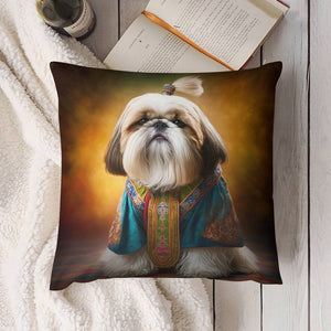 Royal Majesty Shih Tzu Plush Pillow Case-Cushion Cover-Dog Dad Gifts, Dog Mom Gifts, Home Decor, Pillows, Shih Tzu-5