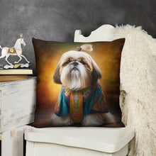 Load image into Gallery viewer, Royal Majesty Shih Tzu Plush Pillow Case-Cushion Cover-Dog Dad Gifts, Dog Mom Gifts, Home Decor, Pillows, Shih Tzu-6
