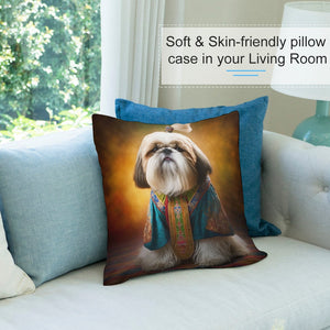 Royal Majesty Shih Tzu Plush Pillow Case-Cushion Cover-Dog Dad Gifts, Dog Mom Gifts, Home Decor, Pillows, Shih Tzu-8