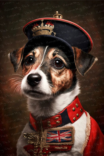 Royal Redcoat Jack Russell Terrier Wall Art Poster 360x