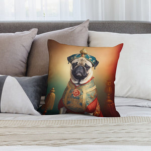 Royal Ruminations Fawn Pug Plush Pillow Case-Cushion Cover-Dog Dad Gifts, Dog Mom Gifts, Home Decor, Pillows, Pug-2