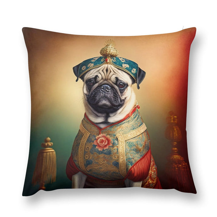 Royal Ruminations Fawn Pug Plush Pillow Case-Cushion Cover-Dog Dad Gifts, Dog Mom Gifts, Home Decor, Pillows, Pug-5
