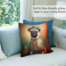 Load image into Gallery viewer, Royal Ruminations Fawn Pug Plush Pillow Case-Cushion Cover-Dog Dad Gifts, Dog Mom Gifts, Home Decor, Pillows, Pug-6