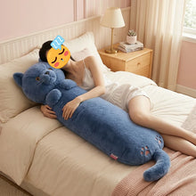 Load image into Gallery viewer, Russian Blue Cat Body Pillow Plush Toy - Snuggly Long Fur Ball (Medium to Giant Size)-Stuffed Animals-Cats,Home Decor,Pillows,Russian Blue Cat,Stuffed Animal-4