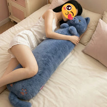 Load image into Gallery viewer, Russian Blue Cat Body Pillow Plush Toy - Snuggly Long Fur Ball (Medium to Giant Size)-Stuffed Animals-Cats,Home Decor,Pillows,Russian Blue Cat,Stuffed Animal-3